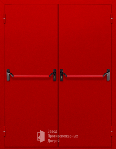 Фото двери «Двупольная глухая с антипаникой (красная)» в Санкт-Петербургу