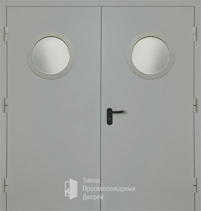 Фото двери «Двупольная с круглым стеклом EI-30» в Санкт-Петербургу