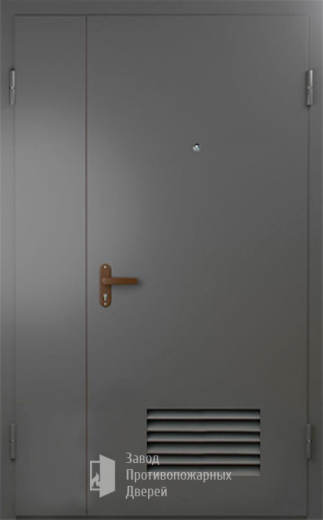 Фото двери «Техническая дверь №7 полуторная с вентиляционной решеткой» в Санкт-Петербургу