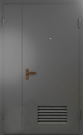 Фото двери «Техническая дверь №7 полуторная с вентиляционной решеткой» в Санкт-Петербургу